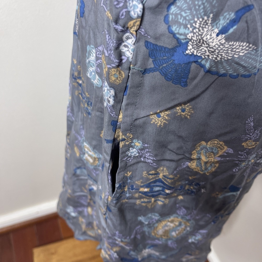 Womens Patagonia June Lake Blue Floral Dress Medium Cap Sleeve Short - Picture 5 of 9